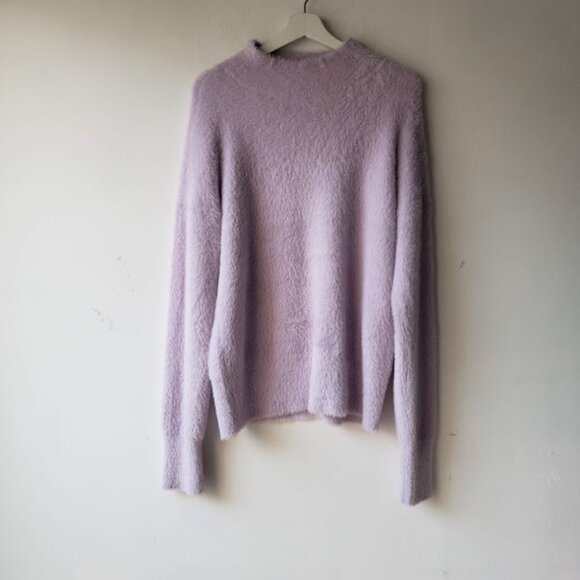 5/$100 SALE - French Connection Lilac Fuzzy Edith Sweater - Picture 4 of 7